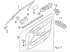 Image of Door Interior Trim Panel (Left, Front) image for your 2024 Genesis Electrified G80   