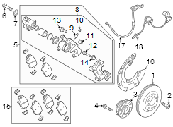 Image of ABS Wheel Speed Sensor (Right, Rear) image for your 2011 Hyundai Genesis   