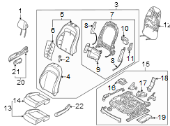 Image of Seat Back Frame (Right, Front) image for your 2024 Genesis GV80   