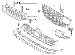 Image of Grille Reinforcement (Left, Front) image for your Genesis