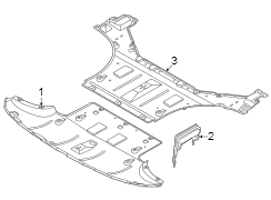 Image of Radiator Support Splash Shield (Right) image for your 2003 Hyundai Santa Fe   