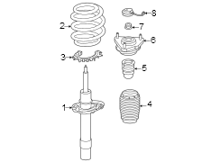 Image of Coil Spring Insulator (Front, Upper, Lower) image for your 2022 Genesis G70   