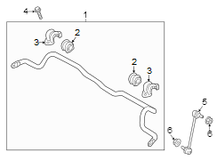 Diagram Front suspension. Stabilizer bar & components. for your Hyundai