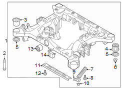 Image of Suspension Crossmember Reinforcement (Rear) image for your Kia EV6  