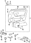 Diagram FRONT DOOR. INTERIOR TRIM. for your 2015 Hyundai Santa Fe