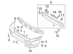 Diagram FRONT BUMPER. BUMPER & COMPONENTS. for your 2004 Hyundai Accent