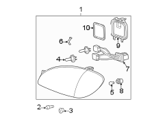 Diagram FRONT LAMPS. HEADLAMP COMPONENTS. for your 2015 Hyundai Sonata