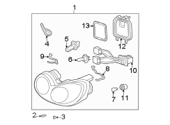 Diagram FRONT LAMPS. HEADLAMP COMPONENTS. for your 2015 Hyundai Sonata