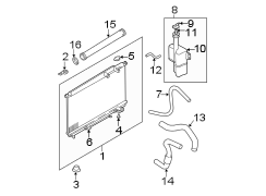 Diagram Radiator & components. for your Hyundai