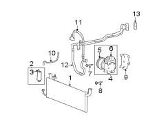 Diagram AIR CONDITIONER & HEATER. COMPRESSOR & LINES. CONDENSER. for your Hyundai