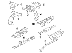 Diagram EXHAUST SYSTEM. EXHAUST COMPONENTS. for your Hyundai