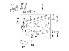 Diagram FRONT DOOR. INTERIOR TRIM. for your 2015 Hyundai Santa Fe