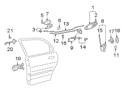 Diagram REAR DOOR. LOCK & HARDWARE. for your 2009 Hyundai Accent