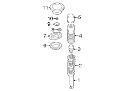 Diagram REAR SUSPENSION. SHOCKS & COMPONENTS. for your Hyundai