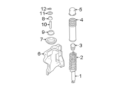 Diagram REAR SUSPENSION. SHOCKS & COMPONENTS. for your Hyundai