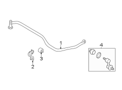 Diagram REAR SUSPENSION. STABILIZER BAR & COMPONENTS. for your Hyundai