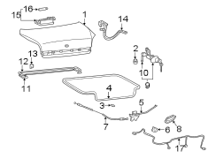 Diagram TRUNK LID. LID & COMPONENTS. for your Hyundai