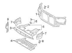 Diagram RADIATOR SUPPORT. for your Hyundai