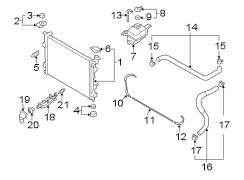 Diagram RADIATOR & COMPONENTS. for your 2010 Hyundai Genesis Coupe