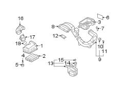 Diagram ENGINE / TRANSAXLE. AIR INTAKE. for your 2015 Hyundai Tucson GLS