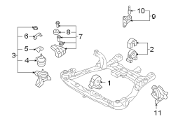 Diagram Engine / transaxle. Engine & TRANS mounting. for your 2012 Hyundai EQUUS