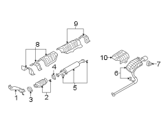 Diagram EXHAUST SYSTEM. EXHAUST COMPONENTS. for your Hyundai