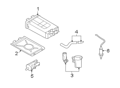 Diagram EMISSION SYSTEM. EMISSION COMPONENTS. for your Hyundai