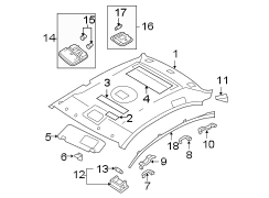 Diagram Interior trim. for your 2015 Hyundai Santa Fe