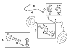 Diagram REAR SUSPENSION. BRAKE COMPONENTS. for your Hyundai