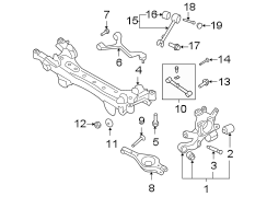 Diagram REAR SUSPENSION. SUSPENSION COMPONENTS. for your Hyundai