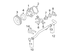 Diagram WATER PUMP. for your 2023 Hyundai Elantra