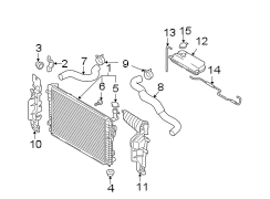 Diagram Radiator & components. for your 2015 Hyundai Tucson GLS