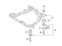 Diagram FRONT SUSPENSION. SUSPENSION MOUNTING. for your Hyundai