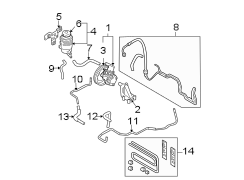 Diagram STEERING GEAR & LINKAGE. PUMP & HOSES. for your Hyundai