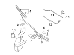 Diagram WINDSHIELD. WIPER & WASHER COMPONENTS. for your 2007 Hyundai Tucson