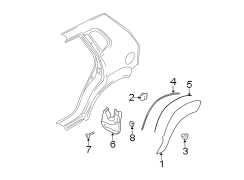 Diagram QUARTER PANEL. EXTERIOR TRIM. for your 2010 Hyundai Genesis Coupe