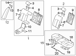 Seat Back Assembly (Right, Rear)