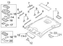 Diagram Roof. Interior trim. for your 2022 Hyundai Ioniq 5