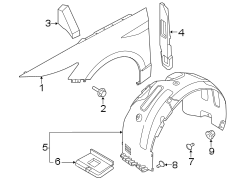 Fender Splash Shield (Right, Front, Upper). Fender Splash Shield.