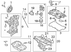 Diagram Engine / transaxle. Engine parts. for your Hyundai