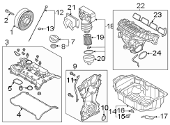 Diagram Engine / transaxle. Engine parts. for your Hyundai