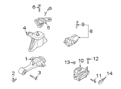 Diagram Engine / transaxle. Engine & TRANS mounting. for your Hyundai