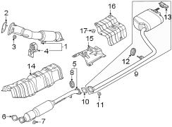 Muffler. Pipe. (Front). A Muffler without any.