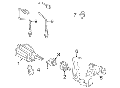 Diagram Emission system. Emission components. for your Hyundai