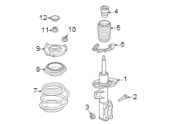 Diagram Front suspension. Struts & components. for your 2008 Hyundai