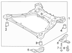 Diagram Front suspension. Suspension mounting. for your Hyundai