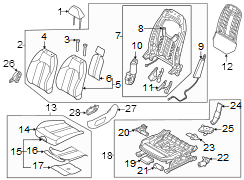 Seat Cushion Foam (Left, Front)