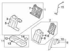 Seat Back Assembly (Left, Rear)