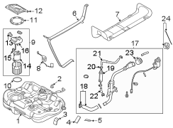 Diagram Fuel system components. for your Hyundai