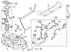 Diagram Fuel system components. for your Hyundai